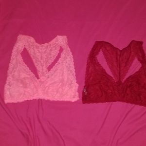 2 VS Lace Bralettes
